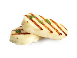 Grilled Halloumi with Humus